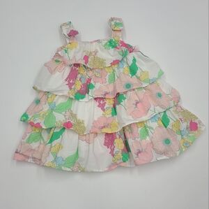Janie and Jack baby girl tiered floral dress size 0-3 months